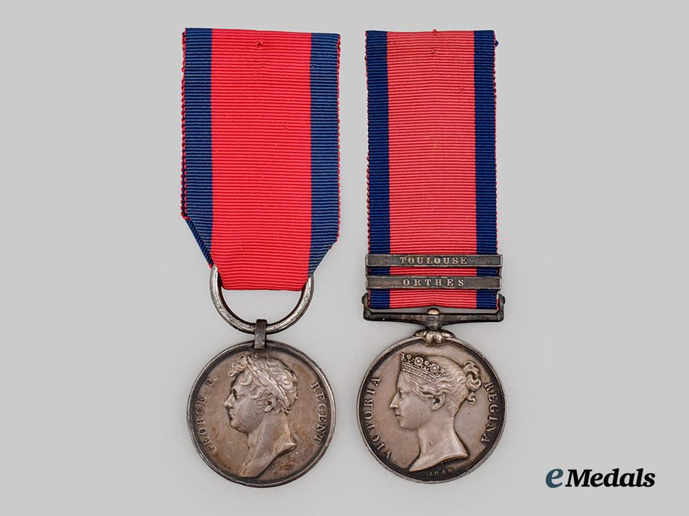 united_kingdom._a_waterloo_and_general_military_service_medal_to_george_charlwood,7th_regt_hussars___m_n_c8231