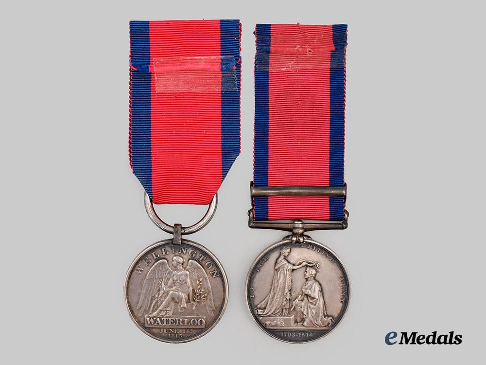 united_kingdom._a_waterloo_and_general_military_service_medal_to_george_charlwood,7th_regt_hussars___m_n_c8234