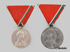 Hungary, Regency. A Lot of Two Bravery Medals