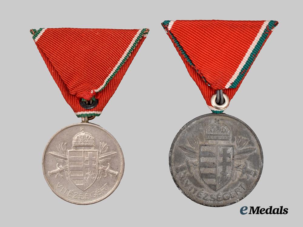 hungary,_regency._a_lot_of_two_bravery_medals___m_n_c8361