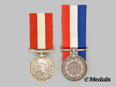 United Kingdom. Two Silver Service Medals