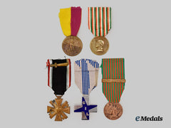 Italy, Republic. A Lot of Five Medals
