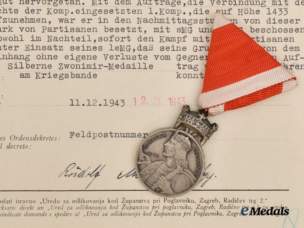 croatia,_independent_state._an_order_of_the_crown_of_king_zvonomir,_silver_medal_for_anti-_partisan_actions,_to_oberjäger_rudolf_manigk___m_n_c9166