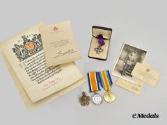 Canada, CEF. A First War Group to Pte. Stanley Barr, KIA at Lens, August 23 1917