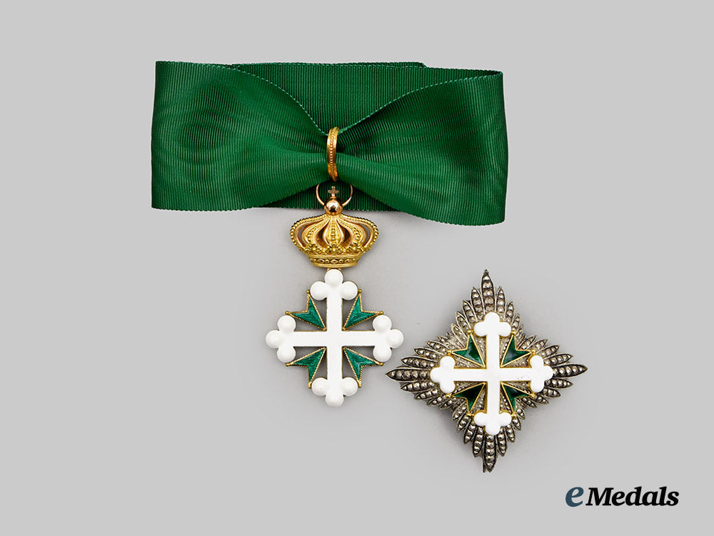 italy,_kingdom._an_order_of_saint_maurice_and_lazarus_grand_officer_set_in_gold,_c.1900___m_n_c9487