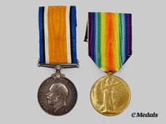 Canada, CEF. A First War Pair to Gunner G. Stewart, C.F.A.