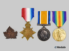 Canada, CEF. A First War Group to A/Cpl. Bryce, 19th Infantry, Wounded at the Battle of Somme