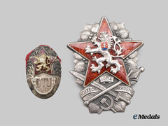 Czechoslovakia, Republic. A Pair of Badges