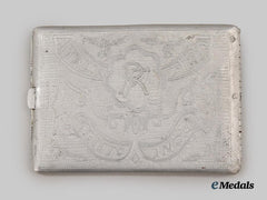 Italy, Kingdom. A Second World War Trench Art Commemorative Cigarette Case