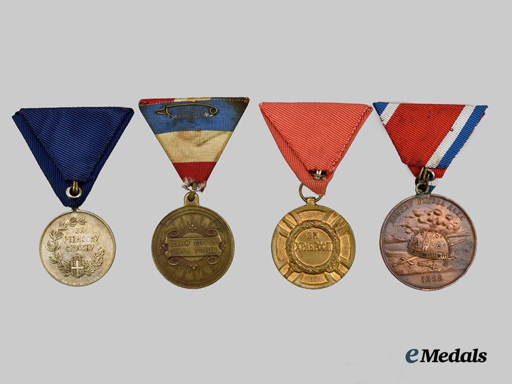 serbia,_kingdom._a_lot_of_four_medals___m_n_c9847