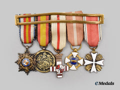 Spain, Spanish State. A Miniature Medal Bar for Spanish Civil War Service
