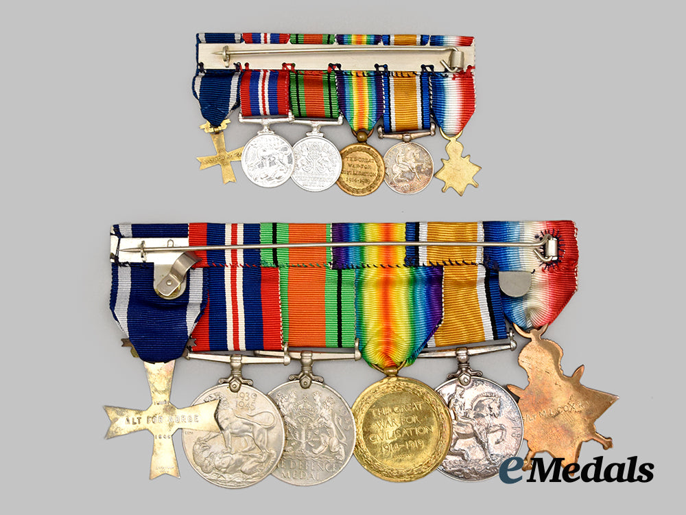 united_kingdom._a_medal_bar_with_norwegian_haakon_v_i_i_cross_of_freedom_to_kommandorkaptein_lockhart_cox,_royal_navy,1947___m_n_c9998