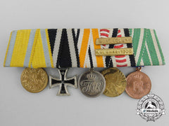 A Fine German Imperial Miniature Medal Bar