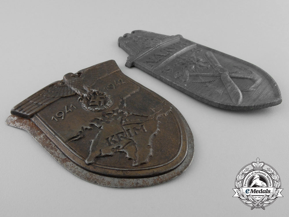 two_second_war_german_campaign_shields;_narvik&_krim_a_0830
