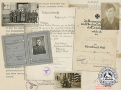 A Group Of Documents, Photos To Unteroffizier, K. Baum; 369Th Croatian Infantry Regiment