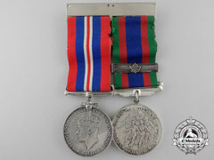 A Pair Of Second War Canadian Medals