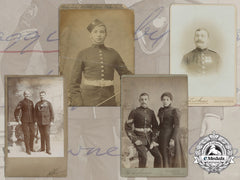 Four Victorian Era British Military Studio Photographs