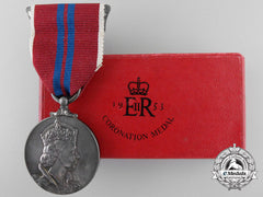 A Elizabeth Ii Coronation Medal 1953; Boxed And Named