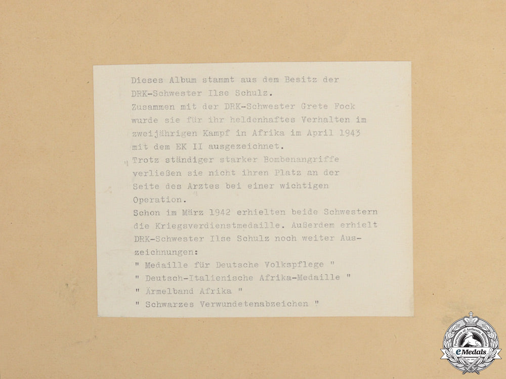 a_rare_iron_cross2_nd_class1939_document_group_to_afrikakorps_nurse_ilse_schulz_a_1464