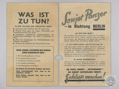A 1945 German Resistance Anti Government Propaganda Leaflet