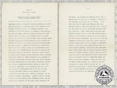A Second War Military Cross Citation To Lt. Howitt 28Th Canadian Armoured Regiment