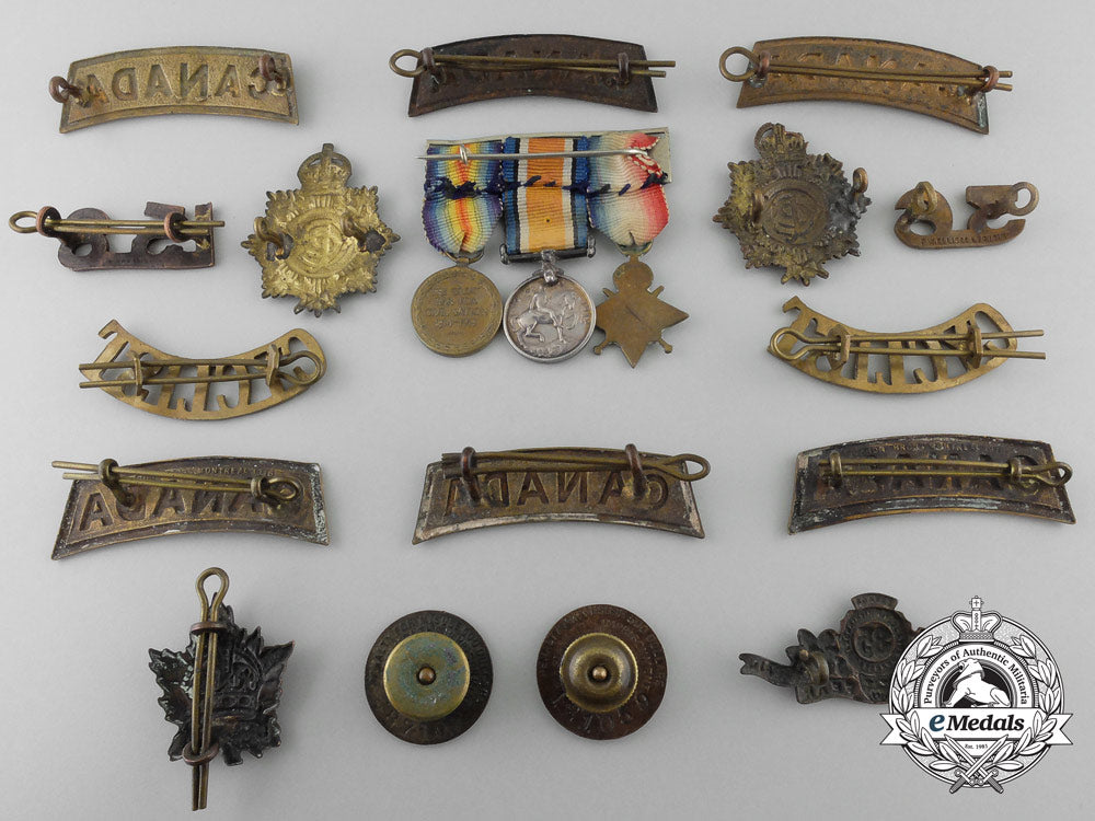 a_lot_of_seventeen_first_war_canadian_badges&_insignia_a_2345