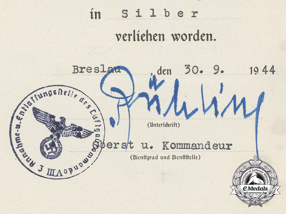 a_luftwaffe_issued_silver_wound_badge_award_document;_breslau,30.9.1944_a_2748