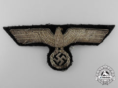 A Tunic Removed German Panzer Officer’s Bullion Breast Eagle