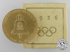 A 1936 Olympic Bronze Medal With Case