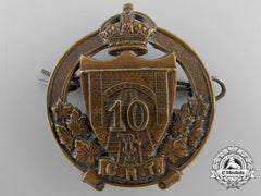 A First War Canadian Railway Troops 10Th Battalion Cap Badge