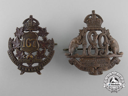 two_first_war_french_canadian_battalion_cap_badges_a_3172