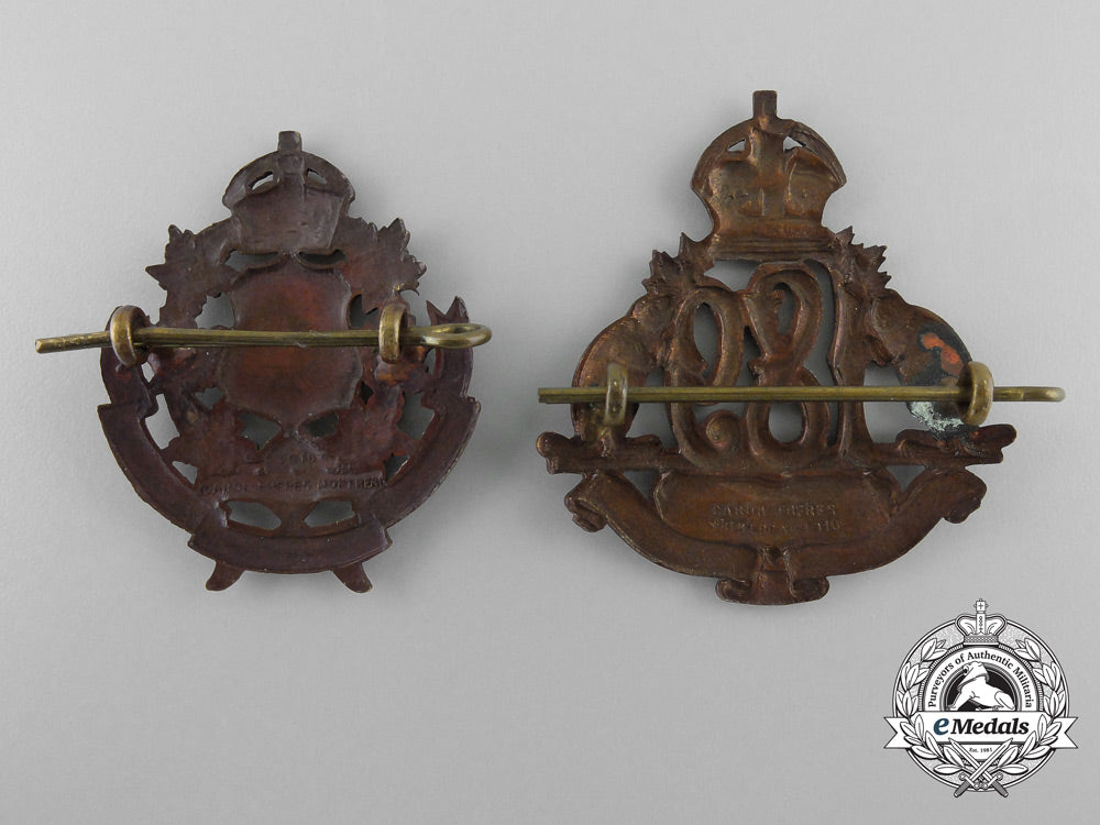 two_first_war_french_canadian_battalion_cap_badges_a_3173