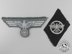 Two Second War German Cloth Insignia