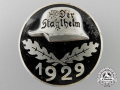 A Weimar Republic Der Stahlhelm Veteran's Association Membership Badge 1929