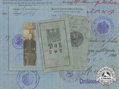 A 1917 German Administration For The Lithuanian Council Area Pass