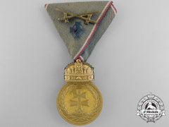 A Hungarian Signum Laudis Medal; Gold Grade