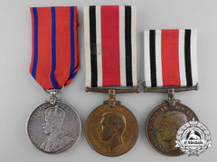 Three British Police Coronation & Long Service Medals