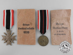 Two Second War German War Merit Awards With Packets Of Issue