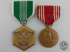 Two American Army Service Medals; Named
