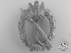 An Army/Ss Silver Grade Infantry Badge By Friedrich Orth, Wien