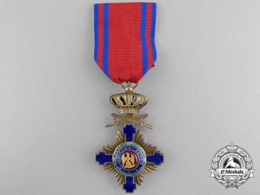 an_order_of_the_star_of_romania,_knight_with_crossed_swords;_type_i(1877-1932)_a_7239