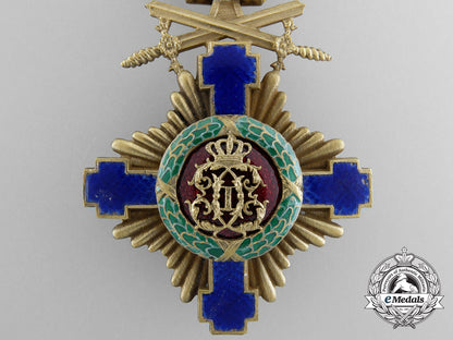 an_order_of_the_star_of_romania,_knight_with_crossed_swords;_type_i(1877-1932)_a_7241