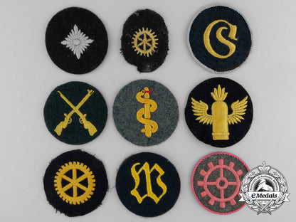 three_kriegsmarine_and_six_army(_heer)_trade_and_proficiency_badges_a_7832