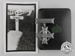 A Memorial Cross To Private Rose; Artillery Casualty Outside Caen 1944