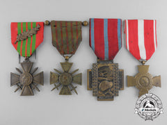 Four Belgian And French Medals & Decorations