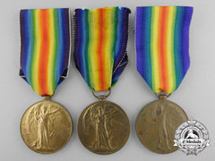 Three First War British Victory Medals