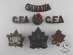 Seven First World War Canadian Badges & Insignia