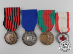 Four Italian Medals, Decorations, And Awards
