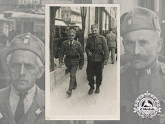 A Fine Photo Of Ustasha Men Wearing Extremely Rare Badge "5Th December 1918"