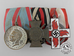 A First War & Fire Brigade Decoration Medal Bar